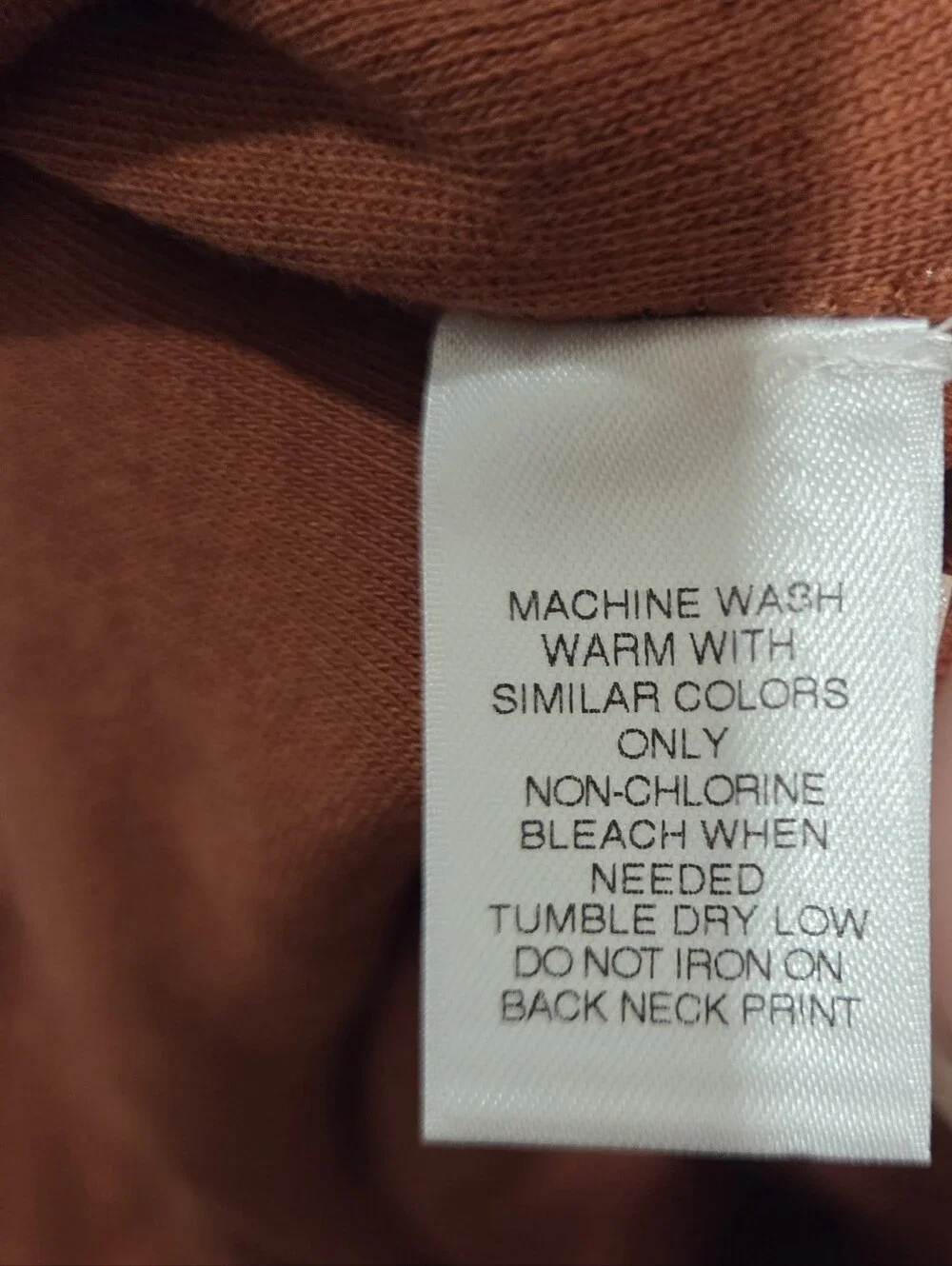 Roundtree & Yorke Rust Zip-Up Sweater with Chest Stripe